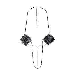 Adesivi per Capezzoli a Forma di Cuore con Diamanti, 3 Stili, Catena per il Seno, Copri Capezzoli con Strass, Adesivi Sexy per il Seno Femminile - Product Image 4