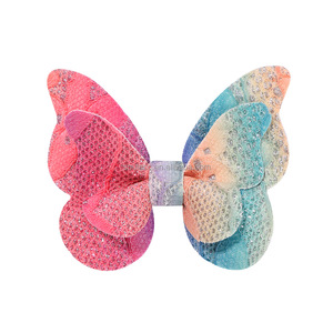 Accessori per capelli forcine per bambini Multi-colori Shinning farfalla Bowknot BB Hairclips per ragazze - Product Image 5