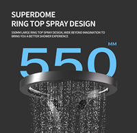 Mitigeur de douche mural noir mat 2026 pour ensembles de douche de salle de bain avec fonction pluie