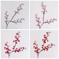 MW36888 Belle longue tige pêche cerisier fleur de prunier fleur artificielle maison fête de mariage fleurs décoratives et couronnes