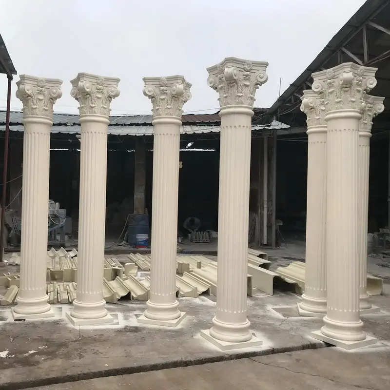 Fabrik verkauf hochfeste wasserdichte haltbare dekorative römische Sandstein säule für den Bau