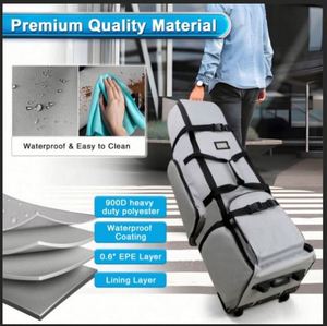 Bolsa de Viaje de Golf Profesional Personalizada al por Mayor, Fabricada con Poliéster 900D Engrosado, Tejido Impermeable de Alta Calidad con Ruedas - Product Image 3