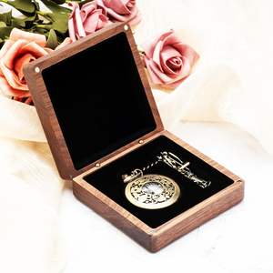 Caja de Joyería de Madera Retro, Rectangular, de Color Sólido, con Tapa Transparente Abatible, para Exhibición de Especímenes de Mariposas - Product Image 5