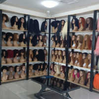 Mayqueen Wholesale Highlight Virgin Human Hair Wigs HD Lace Front Brazilian Short Bob Wigs Pixie Curl Water Weave Human Hair Wig