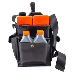 Sac à outils pour tronçonneuse en cuir végétalien multi-poches, durable, certifié BSCI, pour barre de tronçonneuse et outils d'entretien - Product Image 1