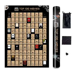 Toptan resmi IMDB 100 filmler 100 temel takvim dahil aile çizik kapalı poster için en büyük filmler - Product Image 6