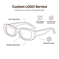 Lunettes de soleil de luxe personnalisées avec logo, monture carrée petite, style rétro, pour femmes, lunettes de soleil de créateur