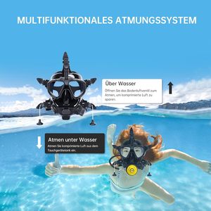 Masque facial complet HY Sports, <span class=keywords><strong>mini</strong></span>-<span class=keywords><strong>bouteille</strong></span> de plongée 1L en alliage d'aluminium, plongée en apnée, loisirs aquatiques, design anti-fuite réutilisable, basse pression - Product Image 6