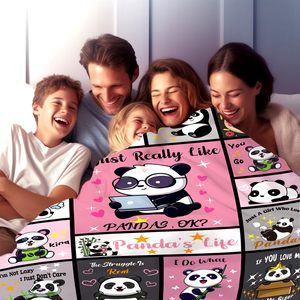 Phim Hoạt Hình Gấu Trúc Jacquard Flannel Chăn Sang Trọng 100% Polyester Lông Cừu Mềm Mại Cho Mùa Đông Bộ Đồ Giường Nhà Cần Yếu Cho <span class=keywords><strong>Amazon</strong></span> Nhà Cung Cấp - Product Image 5