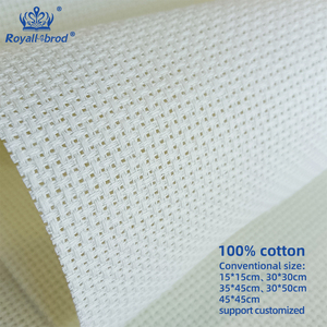 Tissu <span class=keywords><strong>Aida</strong></span> 100% Coton 16/18 fils <span class=keywords><strong>pour</strong></span> Broderie au <span class=keywords><strong>Point</strong></span> <span class=keywords><strong>de</strong></span> <span class=keywords><strong>Croix</strong></span> Blanc & Noir – Options <span class=keywords><strong>de</strong></span> Taille Personnalisée – Style Simple - Product Image 2
