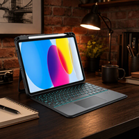 Nouvel étui clavier sans fil ZHISIHUI iPad A16 avec pavé tactile, design magnétique détachable, rotation à 360° et rétroéclairage RVB