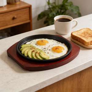 Factory Direct Supply Cast Iron <strong>Grill</strong> <strong>Pan</strong> Easy Clean Street Steak Western Cuisine Iron Plate Gas Induction Cooker Commercial - Product Image 5