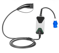 Chargeur EV portable Type2 32A 7KW Station de charge rapide AC IEC 62196 WiFi LCD Tuya APP pour voitures électriques Tesla BYD VW