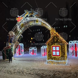 Arche lumineuse de Noël à LED pour extérieur, motif décoratif pour l'aménagement paysager des fêtes - Product Image 3