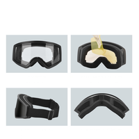 Masque de ski pour enfants, monture PC, double couche anti-buée, compatible avec les lunettes de vue, protection UV, protection contre le vent