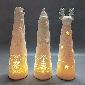 Décorations de noël 2025 décorations de noël maison en céramique de luxe ornements artisanaux de noël maisons grandes décorations - Product Image 3