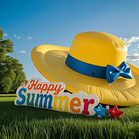Chapeau gonflable dessin animé Anime Air modèle lune centre commercial grande poupée mascotte lumineuse fleur amour poupée