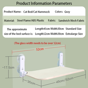 Faltbares Vier-Jahreszeiten-Katzen fenster bett, leistungs starke Saugnapf-Hängematte für Katzen, Katzen bett Geeignet für große Katzen - Product Image 6