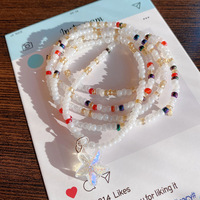 Vente en gros de bracelets porte-bonheur pour couple de créateurs, ensemble de bracelets de couleurs, perles de rocaille en verre et cristal.