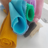 Tissu de maille de sandwich de couche d'air d'espacement du polyester 3D respirant blanc de maille colorée pour l'habillement