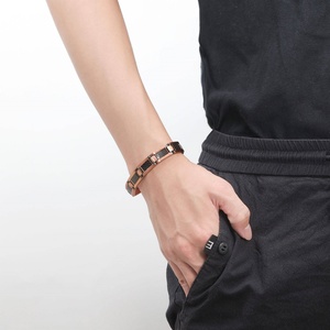 Bracelet magnétique géométrique classique en cuivre pur à 99,99 %, ions négatifs, énergie curative, améliore le sommeil, bijoux de mode pour femmes et hommes - Product Image 3