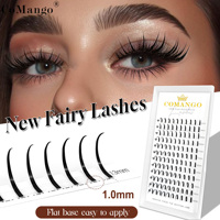 Comango Nouvelles extensions de cils Fairy Lashes effet mouillé, naturelles, courbure C/D/LU, effet wispy et pointus, mix 8-15mm, pour Anime Cosplay, faux cils
