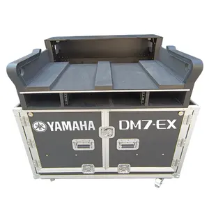 油圧リフティングシステムヤマハDM7-EXミキサーフリップフライトケース、2U引き出し付き
