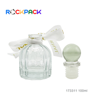 Bouteilles en verre d'huile de diffuseur de roseau d'aromathérapie en verre de luxe haut de gamme de 100ml