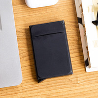 Portefeuille porte-cartes pop-up anti-RFID TWM103C avec logo personnalisé, fin, en aluminium, avec poche à monnaie