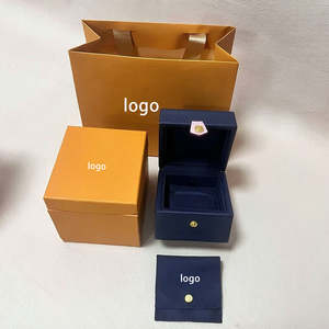 Custom Logo Premium Leather Watch <b>Box</b> Gift Set Luxury Wristwatch Packaging <b>Box</b> With Handbag Jewelry Storage Pouch For Watch Bran - Product Image 3