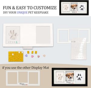 Cornice in legno per foto ricordo di animali domestici, <span class=keywords><strong>kit</strong></span> per impronte di zampa e mani con strumento di personalizzazione - Product Image 5