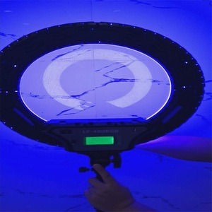 Luce ad Anello LED LF-R480RGB Dimmerabile 50W 448PCS 2700-9900K per Fotografia e Trucco con Supporto da Tavolo - Product Image 2