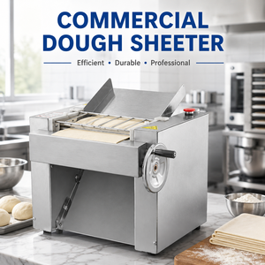 Machine à étaler la pâte commerciale, rouleau de 30 cm, 2,5 kW, acier inoxydable, presse à pâte pour boulangerie, pizzeria, pâtisserie, restaurant, cuisine - Product Image 1
