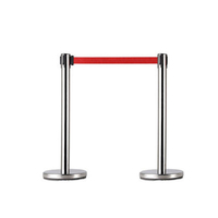 Poteaux de guidage de foule en acier inoxydable pour hôtels et expositions avec sangle rétractable