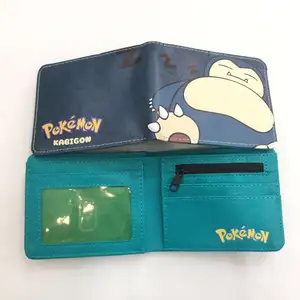 Pokemon-Stift etui Pokemon Pikachu Silikon-Pu-Kartentasche Studenten- und Studentinnenkartenhalter Ledertasche