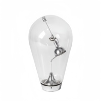 Lampe de table LED en verre chromé au design moderne et épuré, lumière d'ambiance nocturne pour cafés, chambres, dortoirs, éclairage de luxe
