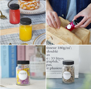 Miệng rộng leakproof 2 oz Glass Shot mini chai với nắp đậy màu đen nhỏ rõ ràng <span class=keywords><strong>Jar</strong></span> cho gừng, chăm sóc sức khỏe bắn, nước trái cây - Product Image 6