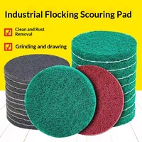 Almohadilla Redonda de Óxido de Aluminio para Fregar, Esponja de Doble Cara Absorbente de Agua, Almohadilla Verde para Pulir