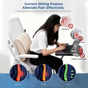 2025 mal de dos soutien lombaire repos au <span class=keywords><strong>bureau</strong></span> oreiller en mousse à mémoire incurvée oreiller de Couple arqué pour dormeur latéral de <span class=keywords><strong>bureau</strong></span> - Product Image 3