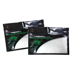 Tùy chỉnh in phẳng 3 bên niêm phong túi nhựa thu hút nước hòa tan câu cá nhỏ Baits túi nhựa với Ziplock