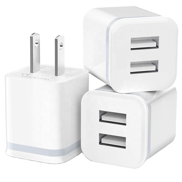 5V 2.1A Dual USB Ports US Plug Home Travel Wall Charger Power Adapter for Mobile Phone