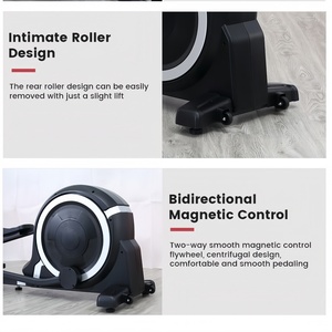 Cyclette Ellittica Manuale per Casa con Resistenza Magnetica, Telaio in Acciaio e Display LED, Azionamento a Ruota Posteriore - Product Image 5