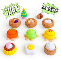 Jouet anti-stress créatif 3D multi-formes (Tortue, Œuf Frit, Boule, Sapin de Noël) avec capuchon de clavier, vente en gros et personnalisation