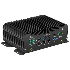 Terminal de servidor de borde industrial resistente I7 1370P Barebone sin ventilador con 2 LAN RS485 GPIO 4G SIM LTE VR AR portátil 1 año de garantía - Product Image 1
