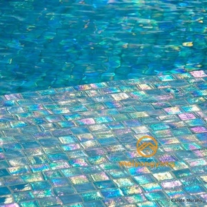 Nouveau luxe classique bleu carré 6mm mosaïque conceptions WHITES <span class=keywords><strong>Robot</strong></span> mur Mozaic <span class=keywords><strong>carrelage</strong></span> pierre pour <span class=keywords><strong>piscine</strong></span> extérieur classique mosaïque - Product Image 1