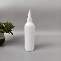 8Oz 16 Ounce Twist Top Transparent Blanc Bouteille à presser pour l'huile de cheveux