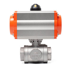 Válvula de Bola Neumática de Tres Vías de Acero Inoxidable Roscada de Alta Temperatura Q614/5-16P Tipo T/L para Aplicaciones de Conmutación - Product Image 5
