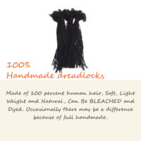 Ketebalan 0,1cm, Panjang 4-30 Inci, Dreadlocks Interlock Rambut Asli, 100% Rambut Manusia, Micro Inter Locs untuk Orang Kulit Hitam