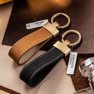 Keychain Accessories Wholesale Genuine Luxury Premium Retro Leather <b>Key</b> <b>Chain</b> Accessories Custom Brand Logo Leather Keychain - Product Image 5