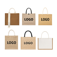 Sac fourre-tout en toile blanche avec logo personnalisé, bordure en jute, vente en gros, écologique, réutilisable, sac de shopping, sac cadeau avec poignée en corde de coton